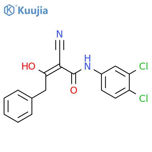 2-BUTENAMIDE, 2-CYANO-N-(3,4-DICHLOROPHENYL)-3-HYDROXY-4-PHENYL- structure