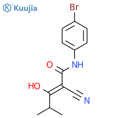 2-PENTENAMIDE, N-(4-BROMOPHENYL)-2-CYANO-3-HYDROXY-4-METHYL- structure