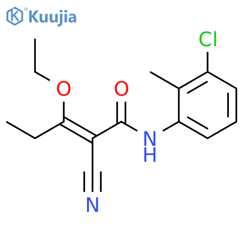 2-Pentenamide, N-(3-chloro-2-methylphenyl)-2-cyano-3-ethoxy-, (Z)- structure