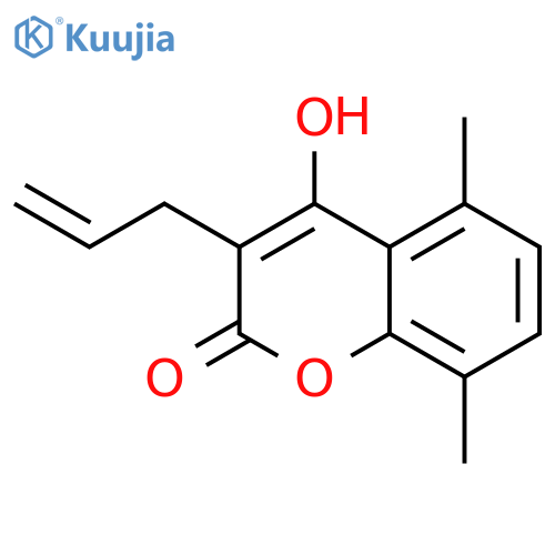 2H-1-Benzopyran-2-one, 4-hydroxy-5,8-dimethyl-3-(2-propenyl)- structure