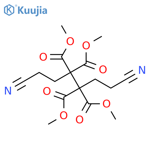 3,3,4,4-Hexanetetracarboxylic acid, 1,6-dicyano-, tetramethyl ester structure