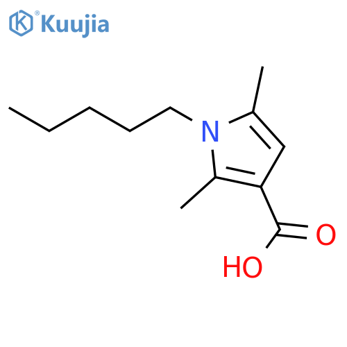 1H-PYRROLE-3-CARBOXYLIC ACID, 2,5-DIMETHYL-1-PENTYL- structure