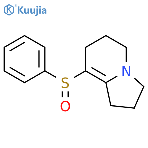 Indolizine, 1,2,3,5,6,7-hexahydro-8-(phenylsulfinyl)- structure
