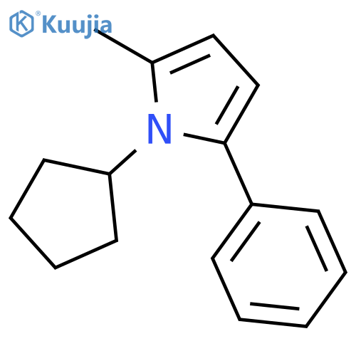 1H-PYRROLE, 1-CYCLOPENTYL-2-METHYL-5-PHENYL- structure