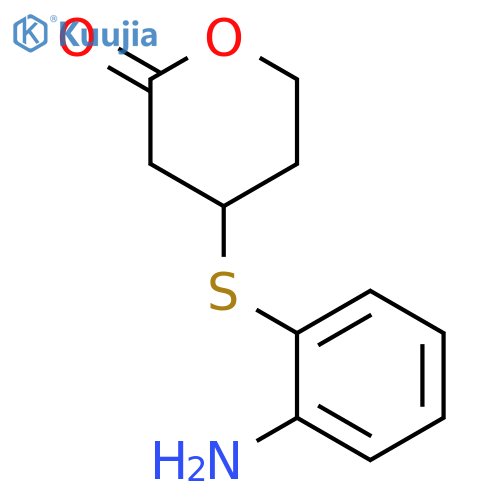 2H-PYRAN-2-ONE, 4-[(2-AMINOPHENYL)THIO]TETRAHYDRO- structure