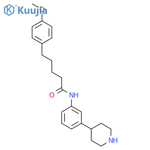 Benzenepentanamide, 4-methoxy-N-[3-(4-piperidinyl)phenyl]- structure