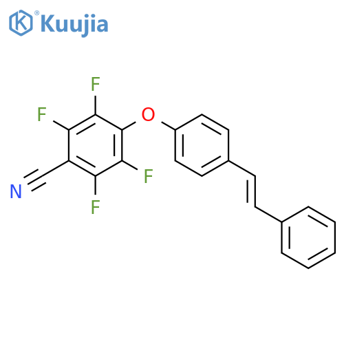 BENZONITRILE, 2,3,5,6-TETRAFLUORO-4-[4-(2-PHENYLETHENYL)PHENOXY]- structure