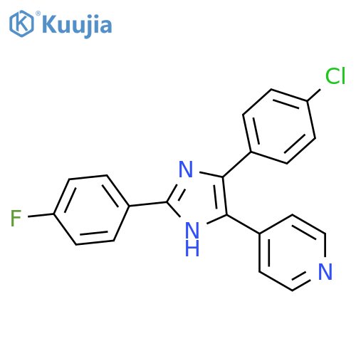 Pyridine, 4-[5-(4-chlorophenyl)-2-(4-fluorophenyl)-1H-imidazol-4-yl]- structure
