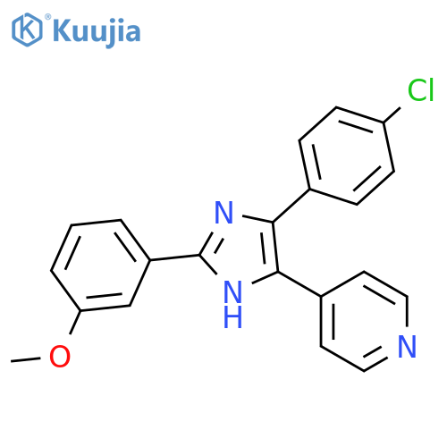PYRIDINE, 4-[5-(4-CHLOROPHENYL)-2-(3-METHOXYPHENYL)-1H-IMIDAZOL-4-YL]- structure