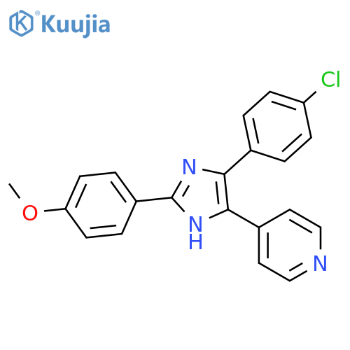 PYRIDINE, 4-[5-(4-CHLOROPHENYL)-2-(4-METHOXYPHENYL)-1H-IMIDAZOL-4-YL]- structure