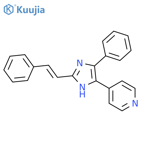 PYRIDINE, 4-[5-PHENYL-2-(2-PHENYLETHENYL)-1H-IMIDAZOL-4-YL]- structure