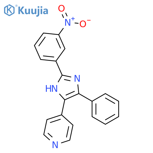 Pyridine, 4-[2-(3-nitrophenyl)-5-phenyl-1H-imidazol-4-yl]- structure