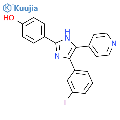 Phenol, 4-[4-(3-iodophenyl)-5-(4-pyridinyl)-1H-imidazol-2-yl]- structure