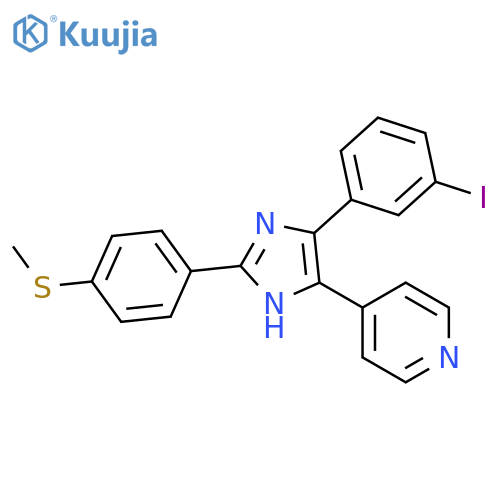 PYRIDINE, 4-[5-(3-IODOPHENYL)-2-[4-(METHYLTHIO)PHENYL]-1H-IMIDAZOL-4-YL]- structure