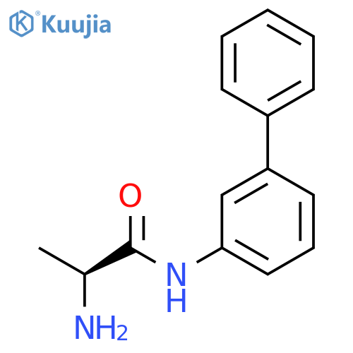 Propanamide, 2-amino-N-[1,1'-biphenyl]-3-yl-, (2S)- structure