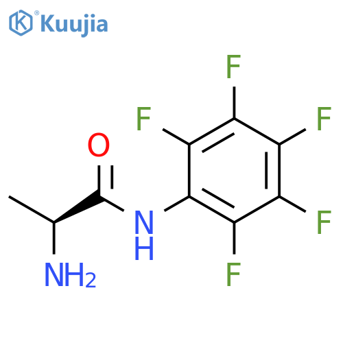 Propanamide, 2-amino-N-(pentafluorophenyl)-, (2S)- structure