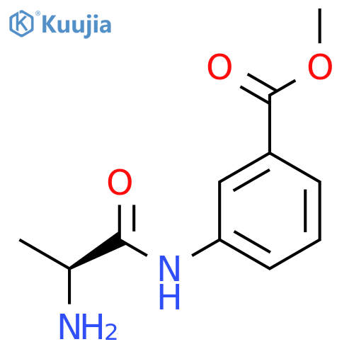 BENZOIC ACID, 3-[[(2S)-2-AMINO-1-OXOPROPYL]AMINO]-, METHYL ESTER structure