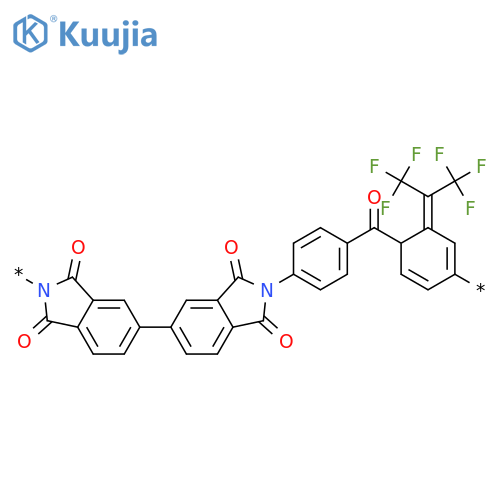 Poly[(1,3-dihydro-1,3-dioxo-2H-isoindole-2,5-diyl)[2,2,2-trifluoro-1-(trifluoromethyl)ethylidene](1,3-dihydro-1,3-dioxo-2H-isoindole-5,2-diyl)-1,4-phenylenecarbonyl-1,4-phenylene] structure
