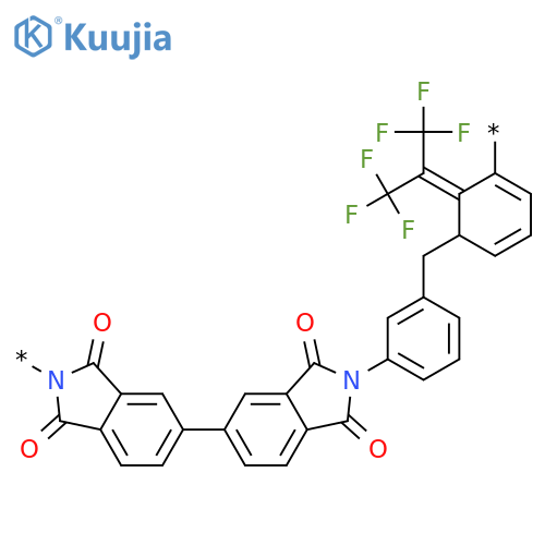POLY[(1,3-DIHYDRO-1,3-DIOXO-2H-ISOINDOLE-2,5-DIYL)[2,2,2-TRIFLUORO-1-(TRIFLUOROMETHYL)ETHYLIDENE](1,3-DIHYDRO-1,3-DIOXO-2H-ISOINDOLE-5,2-DIYL)-1,3-PHENYLENEMETHYLENE-1,3-PHENYLENE] structure