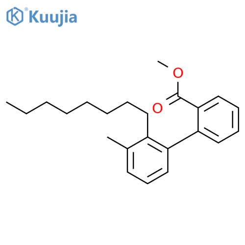 [1,1'-Biphenyl]-2-carboxylic acid, 3'-methyl-2'-octyl-, methyl ester structure