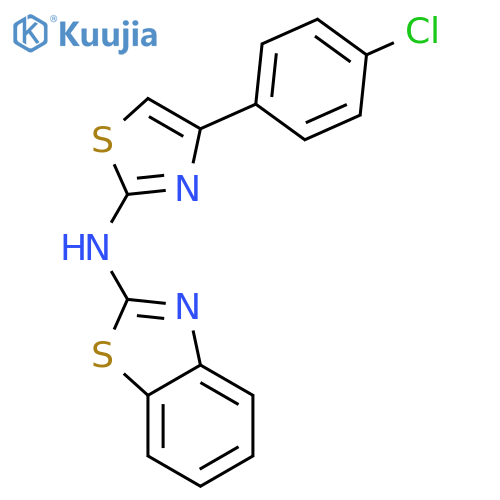 2-BENZOTHIAZOLAMINE, N-[4-(4-CHLOROPHENYL)-2-THIAZOLYL]- structure