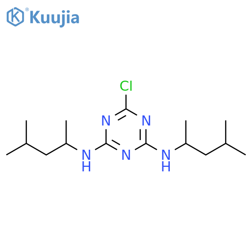1,3,5-Triazine-2,4-diamine, 6-chloro-N,N'-bis(1,3-dimethylbutyl)- structure