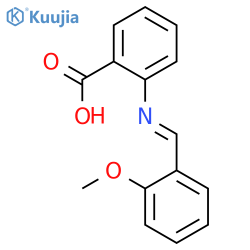 Benzoic acid,2-[[(2-methoxyphenyl)methylene]amino]- structure