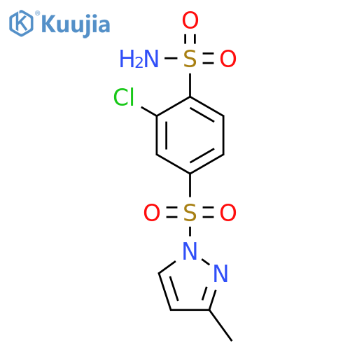 Benzenesulfonamide, 2-chloro-4-[(3-methyl-1H-pyrazol-1-yl)sulfonyl]- structure