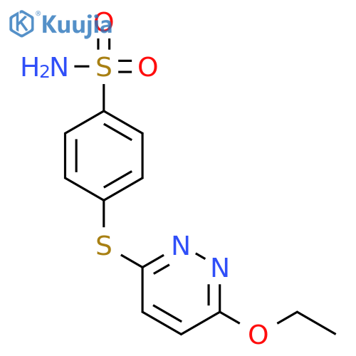 Benzenesulfonamide, 4-[(6-ethoxy-3-pyridazinyl)thio]- structure