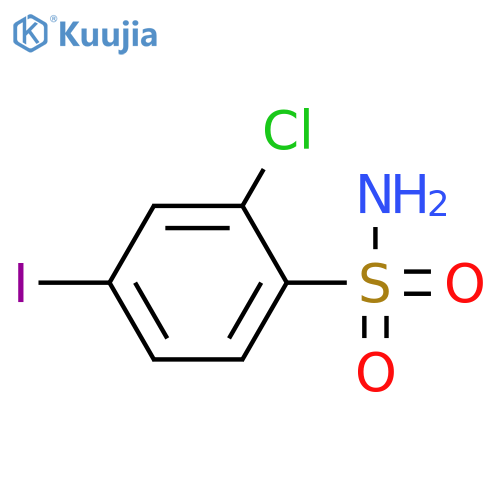 2-chloro-4-iodobenzene-1-sulfonamide structure