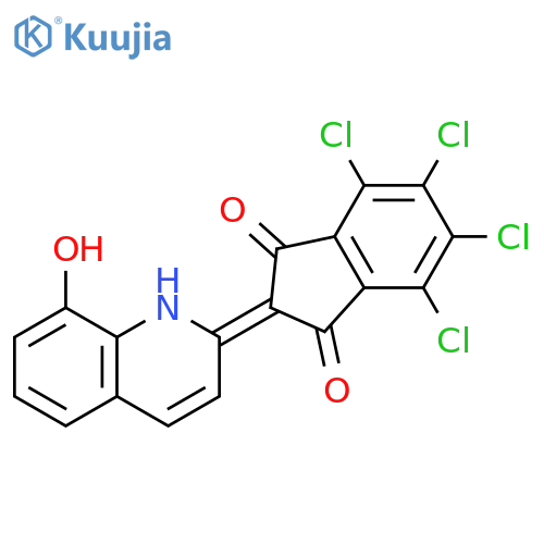 1H-Indene-1,3(2H)-dione, 4,5,6,7-tetrachloro-2-(8-hydroxy-2(1H)-quinolinylidene)- structure