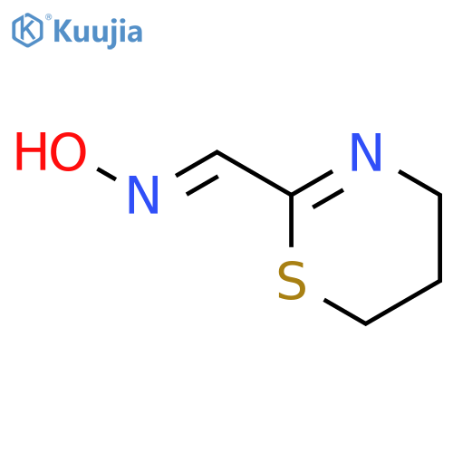 4H-1,3-Thiazine-2-carboxaldehyde, 5,6-dihydro-, oxime structure