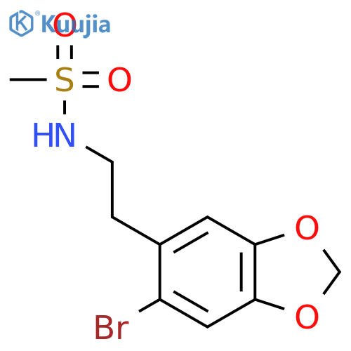Methanesulfonamide, N-[2-(6-bromo-1,3-benzodioxol-5-yl)ethyl]- structure