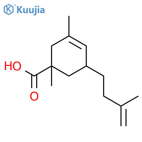 3-Cyclohexene-1-carboxylic acid, 1,3-dimethyl-5-(3-methyl-3-butenyl)- structure