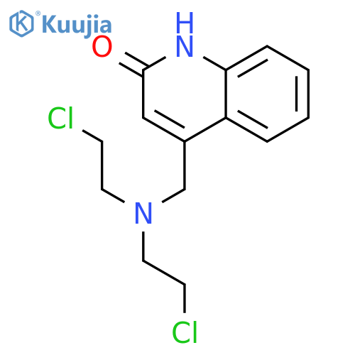 2(1H)-Quinolinone, 4-[[bis(2-chloroethyl)amino]methyl]- structure