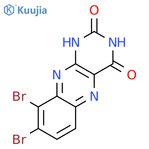 BENZO[G]PTERIDINE-2,4(1H,3H)-DIONE, 8,9-DIBROMO- structure