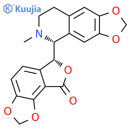 Furo[3,4-e]-1,3-benzodioxol-8(6H)-one,6-[(5R)-5,6,7,8-tetrahydro-6-methyl-1,3-dioxolo[4,5-g]isoquinolin-5-yl]-,(6R)-rel- structure