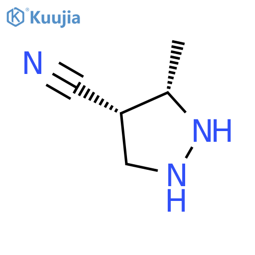 4-Pyrazolidinecarbonitrile, 3-methyl-, cis- structure
