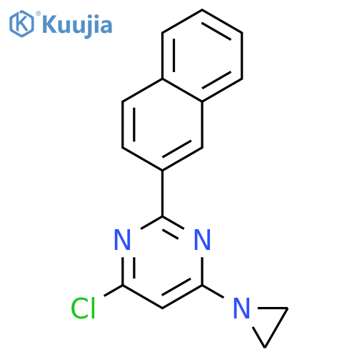 Pyrimidine,4-(1-aziridinyl)-6-chloro-2-(2-naphthalenyl)- structure