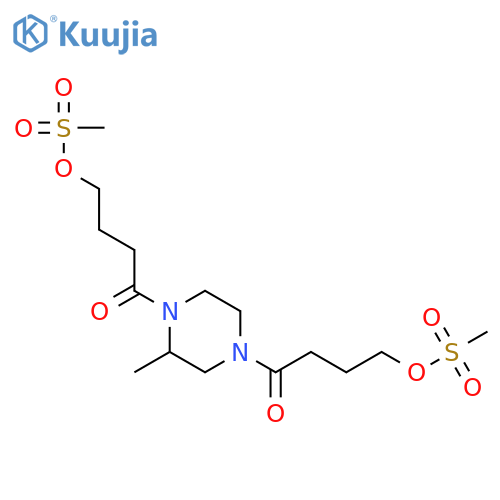 Piperazine,2-methyl-1,4-bis[4-[(methylsulfonyl)oxy]-1-oxobutyl]- (9CI) structure