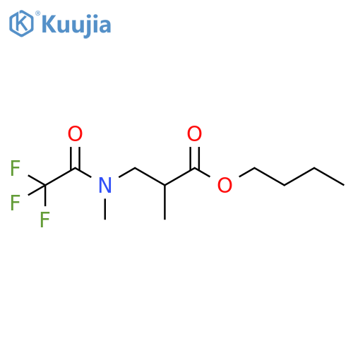 Propanoic acid, 2-methyl-3-[methyl(trifluoroacetyl)amino]-, butyl ester structure