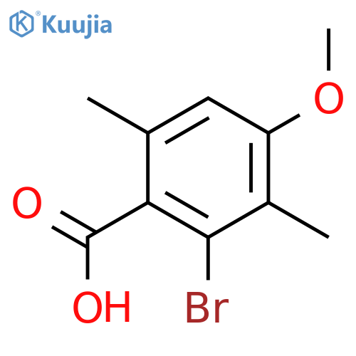 Benzoic acid, 2-bromo-4-methoxy-3,6-dimethyl- structure
