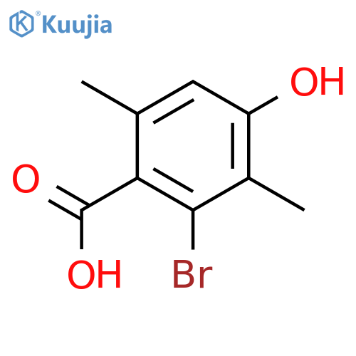 Benzoic acid, 2-bromo-4-hydroxy-3,6-dimethyl- structure