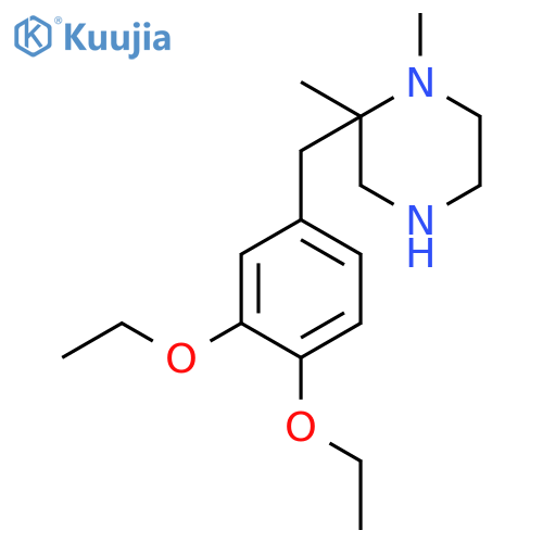 Piperazine, 2-[(3,4-diethoxyphenyl)methyl]-1,2-dimethyl-, (+)- structure