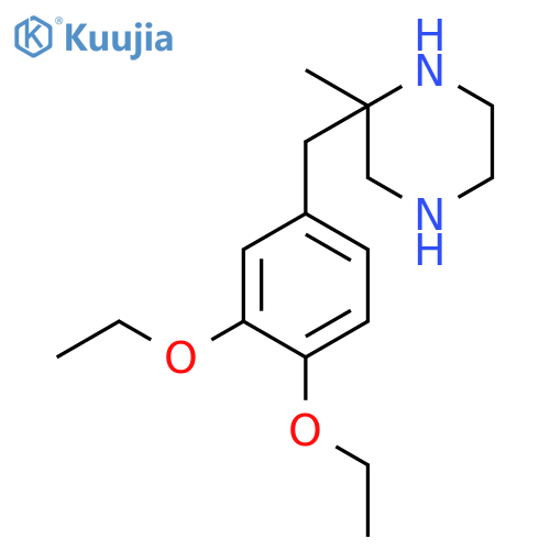 Piperazine, 2-[(3,4-diethoxyphenyl)methyl]-2-methyl-, (-)- structure