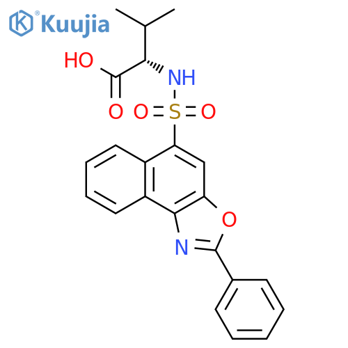 L-VALINE, N-[(2-PHENYLNAPHTH[1,2-D]OXAZOL-5-YL)SULFONYL]- structure
