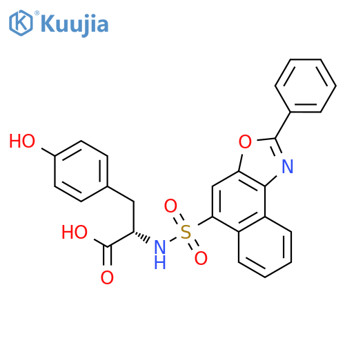 L-TYROSINE, N-[(2-PHENYLNAPHTH[1,2-D]OXAZOL-5-YL)SULFONYL]- structure
