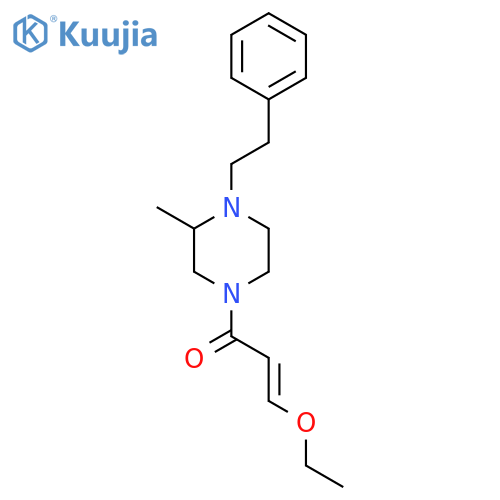 Piperazine, 4-(3-ethoxy-1-oxo-2-propenyl)-2-methyl-1-(2-phenylethyl)- structure