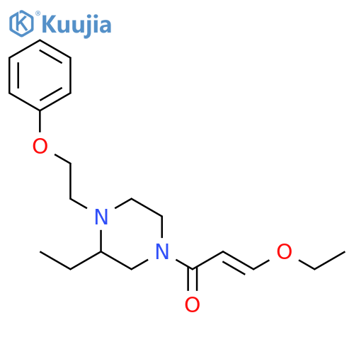 PIPERAZINE, 4-(3-ETHOXY-1-OXO-2-PROPENYL)-2-ETHYL-1-(2-PHENOXYETHYL)- structure