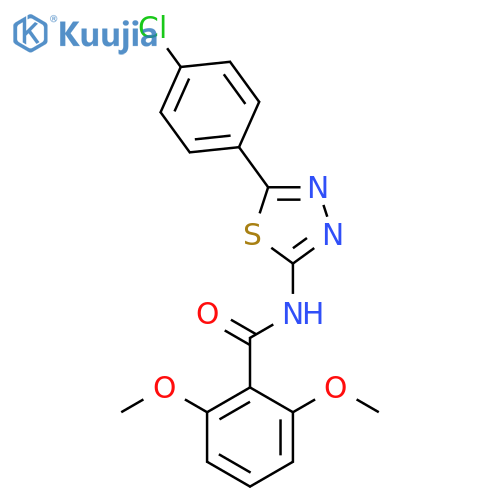 N-5-(4-chlorophenyl)-1,3,4-thiadiazol-2-yl-2,6-dimethoxybenzamide structure